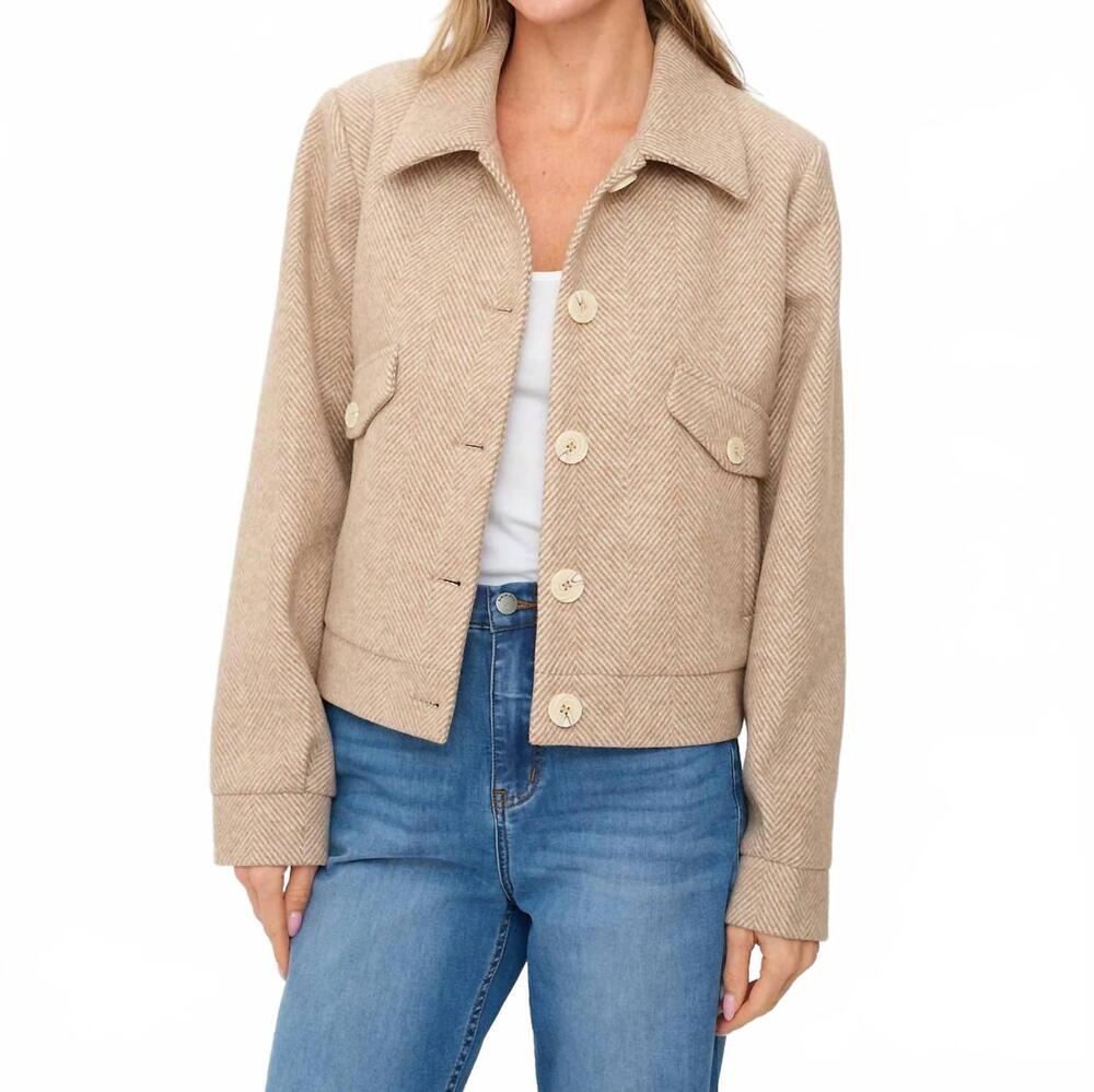 NEW SIX/FIFTY katrina herringbone jacket in camel